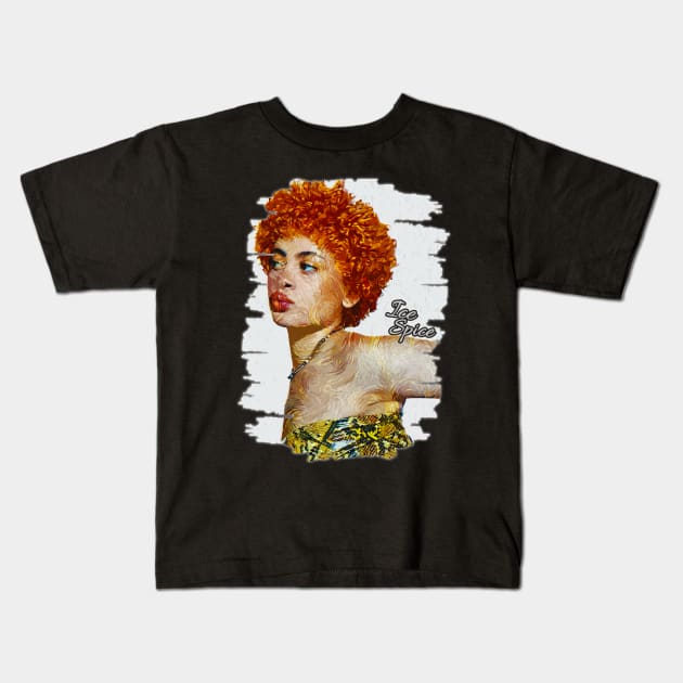 Ice spice \\ Brush Art Kids T-Shirt by Nana On Here